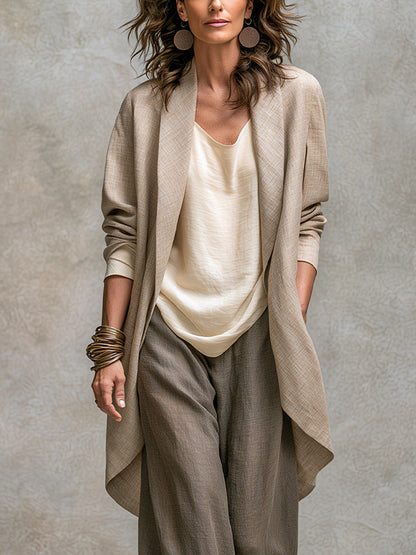 STEFANIA | Completo Tre Pezzi Giacca, Top e Pantalone Palazzo