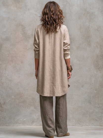 STEFANIA | Completo Tre Pezzi Giacca, Top e Pantalone Palazzo