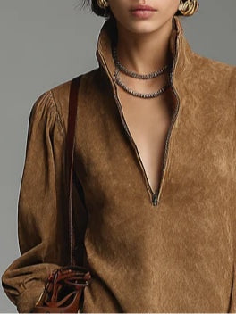 Suzette | Mini abito con zip sul collo