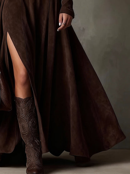 Rhiandra | Abito Maxi a Collo Alto