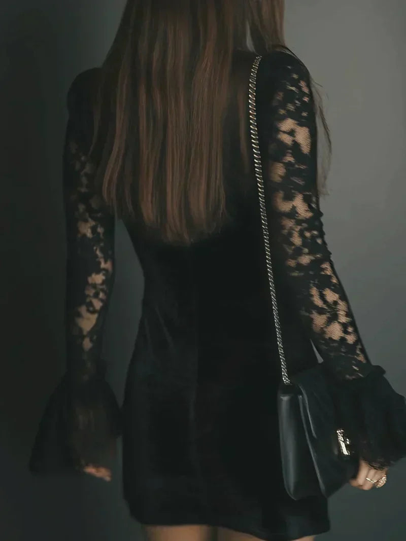 Paloma | Abito Mini con Pizzo