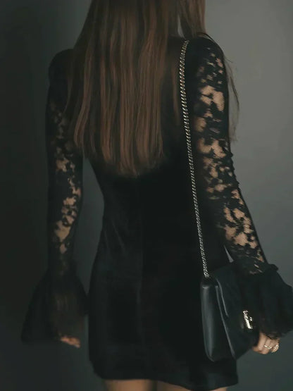 Paloma | Abito Mini con Pizzo