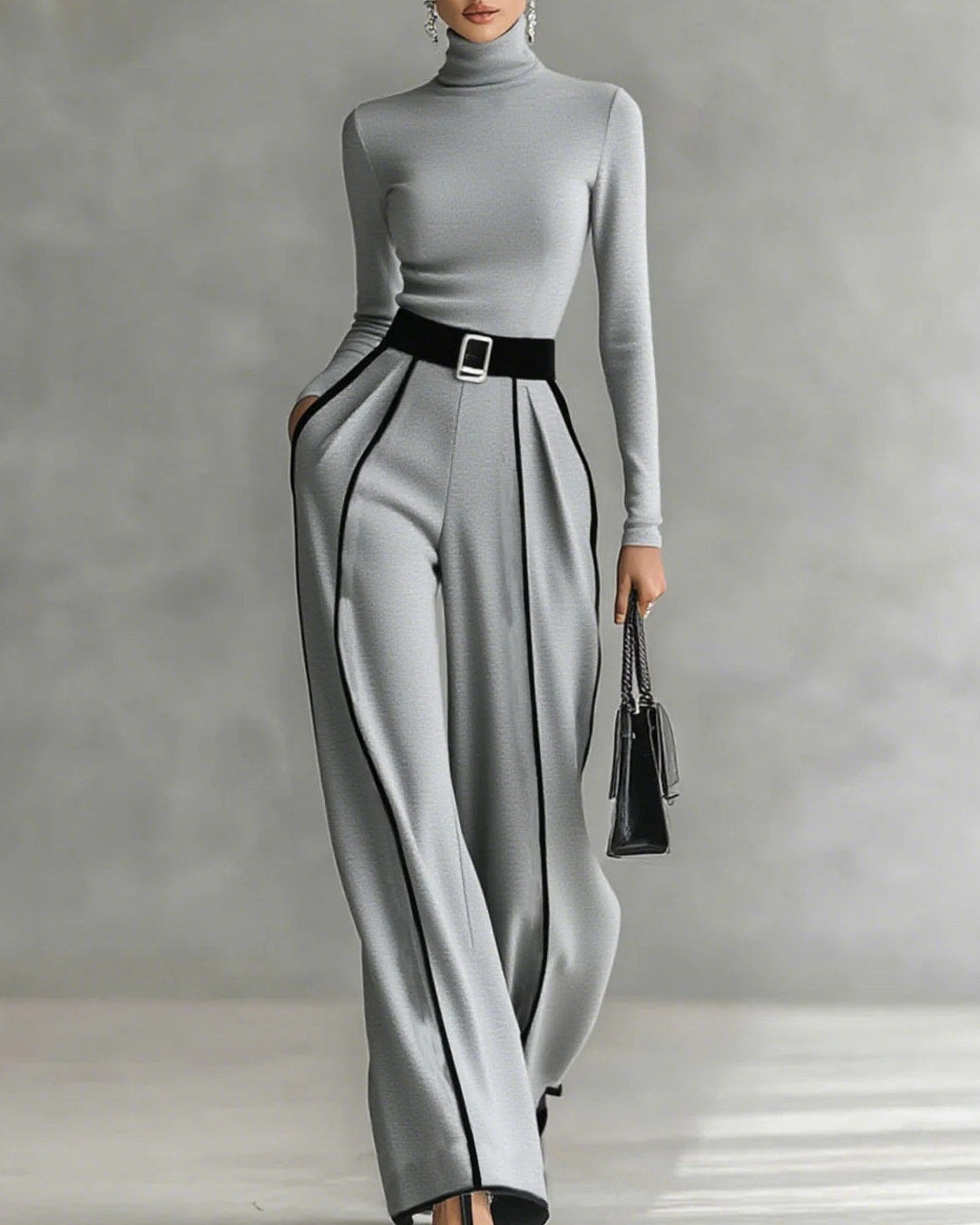 Vera | Completo Elegante con Dettaglio a Contrasto
