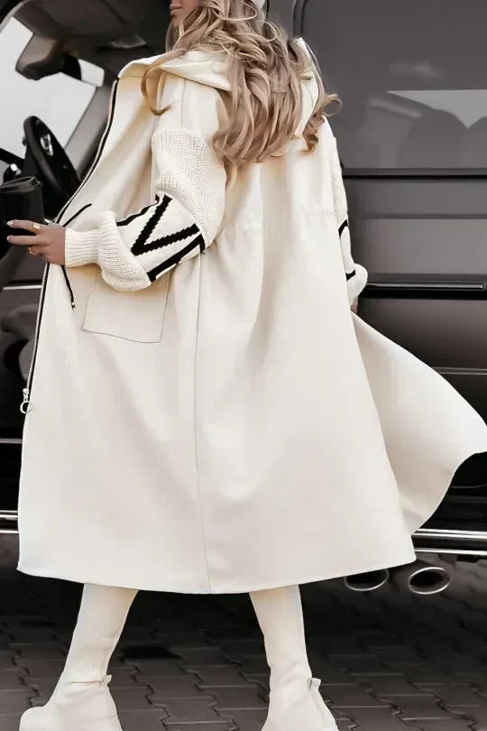 Alessandra | Giacca Patchwork Idrorepellente con Cappuccio